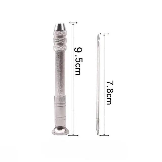 Multi-Function Leather Sewing Awl Kit with Replaceable Needles and Nylon Thread for Shoe Repair