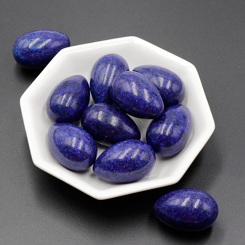 30mm Purple Pink Agate Crystal Egg Shaped Stone