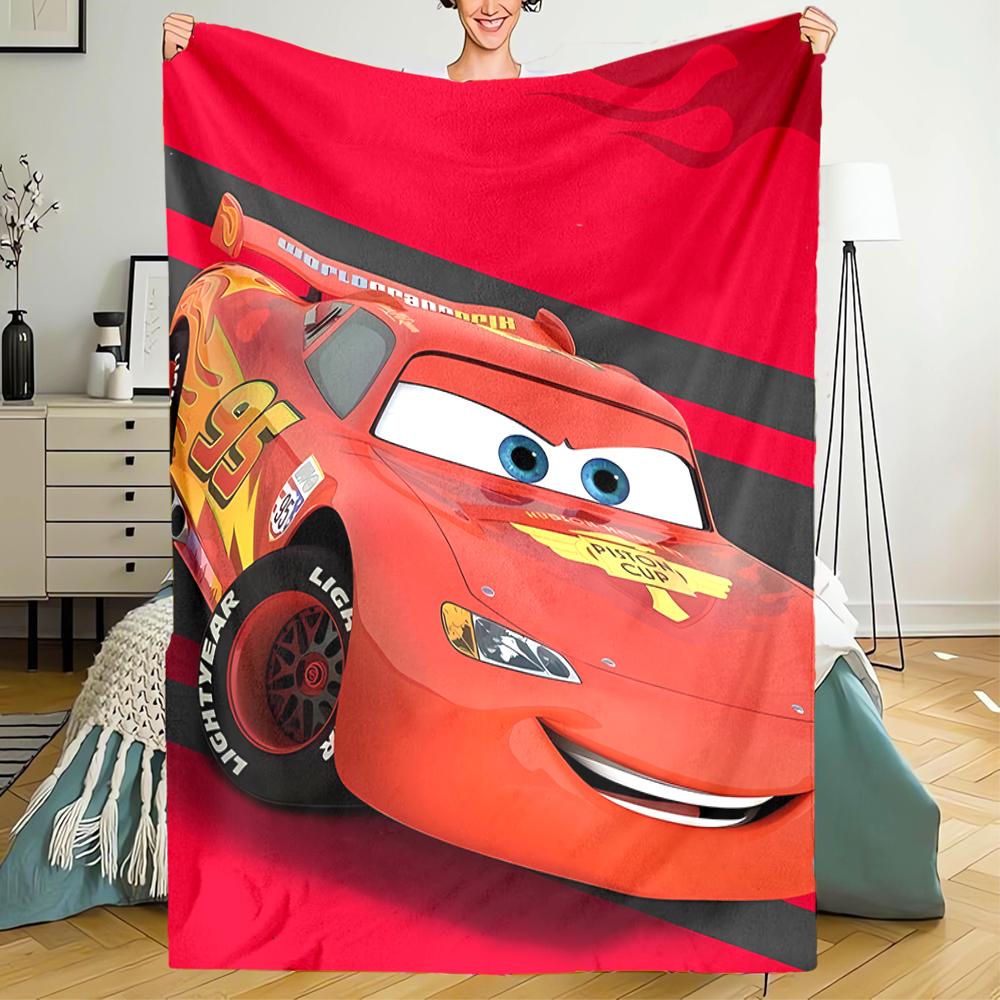 Cars Theme Printed Blanket - Perfect for Couch, Bed, Travel & Outdoor Use | Machine Washable, Cozy & Durable.
