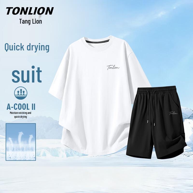TonLion Men s Summer Quick-Dry Sportswear Set XXL