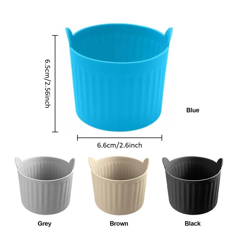 1/4PCS Reusable Silicone Air Fryer Liners and Baking Cups Accessories for Eggs Cakes Meatballs Non-Stick Kitchen Baking Tools