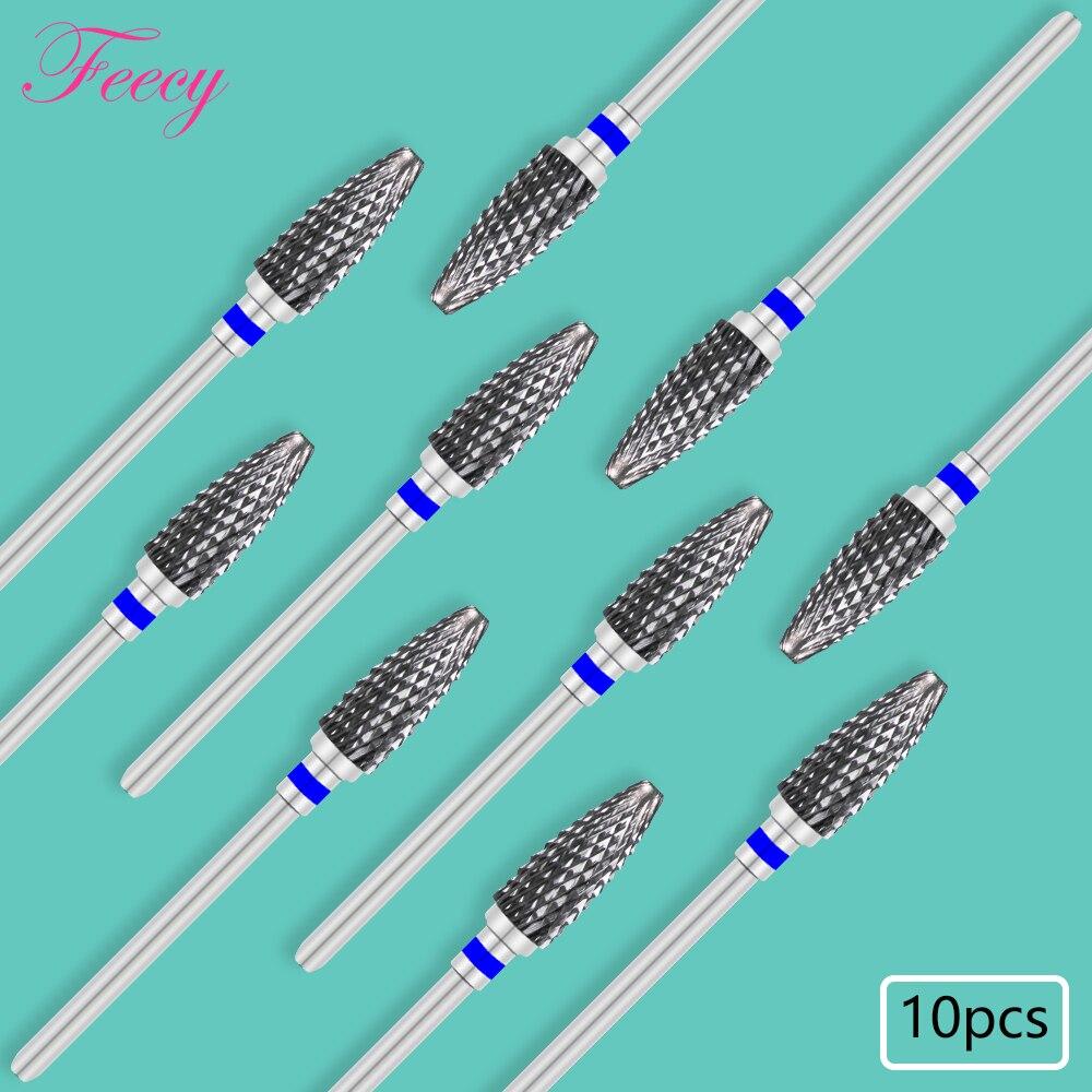 10PCS Milling Cutter For Manicure Set Ceramic Nail Drill Bits Cutters for Removing Gel Varnish Manicure Machine Accessories Mill