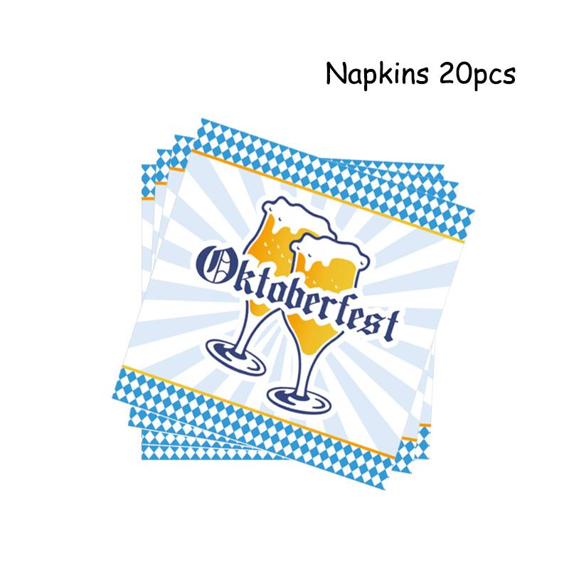 Oktoberfest Party Classic Beer Carnival Festival Disposable Tableware Paper Plates Cups Birthday Balloons Decoration Supplies