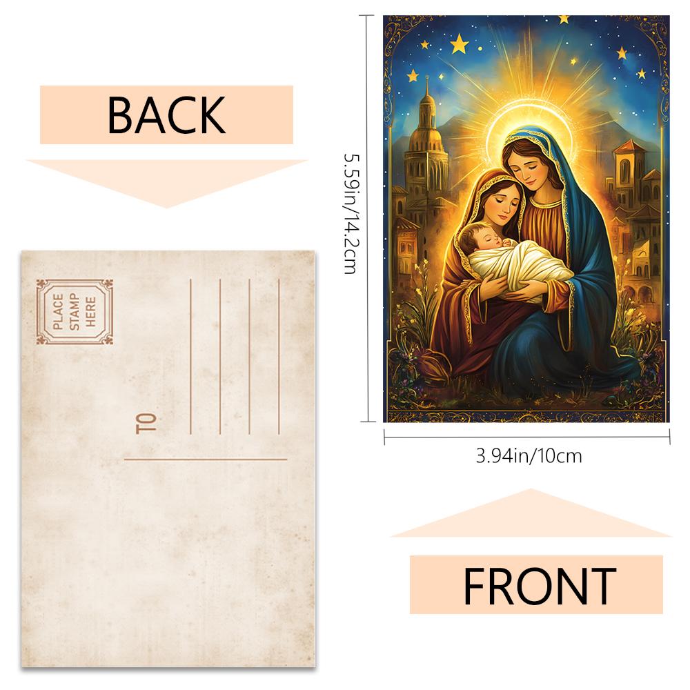 32cps, Christmas Postcards, the Birth of Jesus, Birthday/anniversary Gifts, Collectibles, Suitable for Gifting, Mailable.