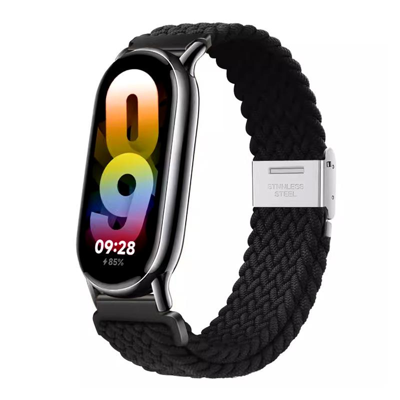 Solo Loop Strap For Xiaomi Mi Band 8 9 Elastic Braided Nylon Adjustable Watchband Correa Bracelet For Miband 10 Miband9 8 Accessories