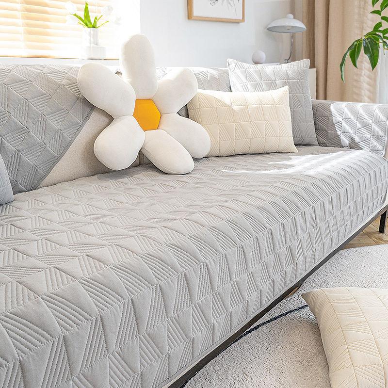 Cream Wind Sofa Cushion, Universal In All Seasons, Seat Cushion, Non-Slip Sofa Cover, Simple And Modern Cotton Fabric Cover Towel
