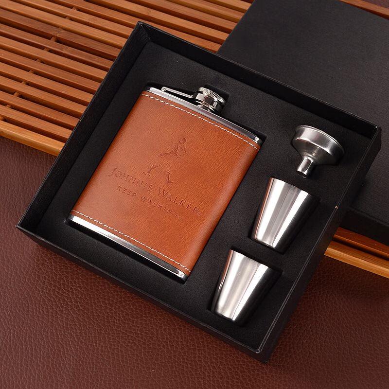 Xuan Kun Pai 304 Stainless Steel Portable Hip Flask Gift Set