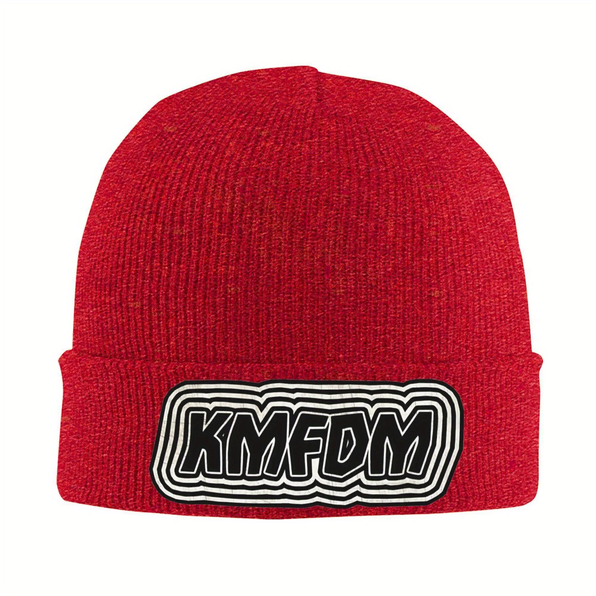 

KMFDM rock band Knitted Hat Women s Unisex s Beanies Autumn Winter Hats Acrylic Warm Melon Cap