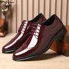 Mode Brogue Schuhe für Herren Klassische Lackschuhe Lässige Business Schuhe Neue Glänzende Formelle Herren Schnürschuhe Gesellschaftsschuhe Männlich