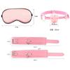 Sexyhot SM Goods Restraints Handcuffs Leg Shackles Eye Mask Restraints Bed Restraints Adjustable SM Beginner SM Play 4 Piece Set Pink
