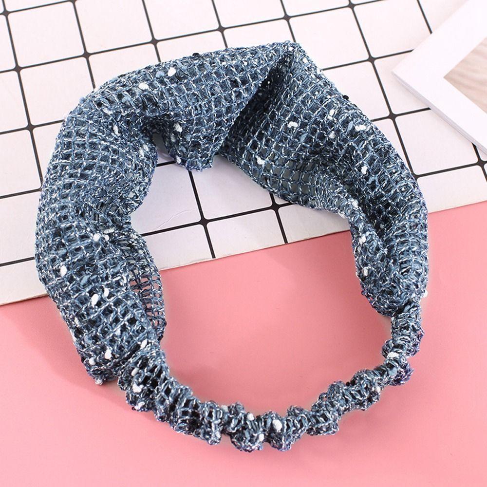 Side Flower Mesh Wash Face Mom Headdress Women Lace Headband Korean Head Wrap Fashion Hairbands