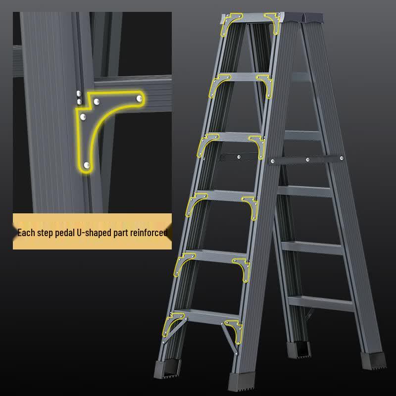 Lianyu Heavy-Duty Aluminum Folding A-Frame Ladder