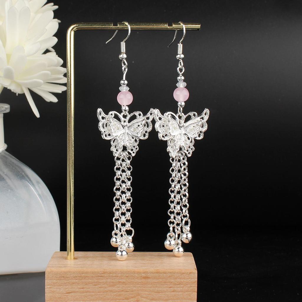 Turquoise Earrings Bohemian Drop Ear Earrings with Tassels, Geometric Alloy, Retro Style, Boastful Ear Accessories