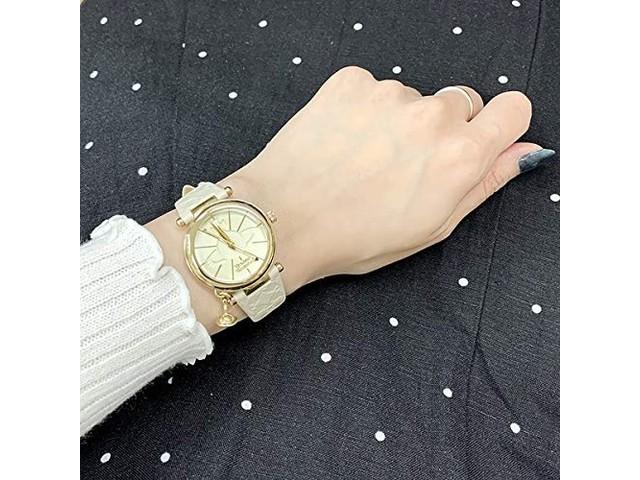 Vivienne Westwood Watch Women's Orb Charm White Leather Stainless Case VV006WHWH