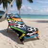 Football Pattern Beach Towel Soft Durable Portable Microfiber Towel for Beach Camping Swimming Pool Summer Vacation Party Travel