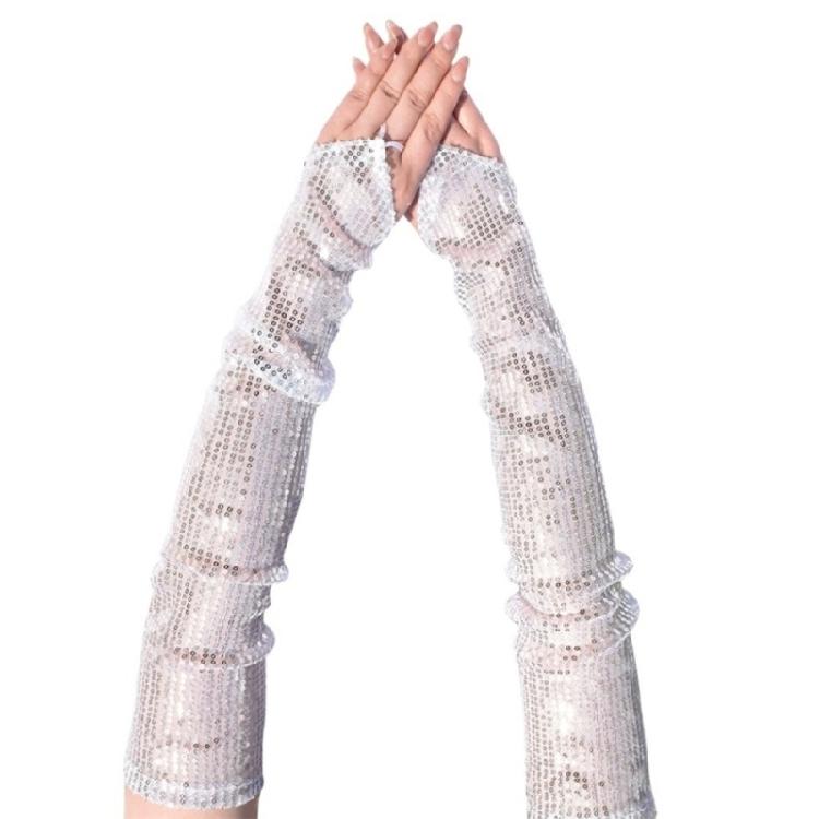 

Блестящие беспалые сценические перчатки для костюма на Хэллоуин, легкие, многоразовые аксессуары для косплея