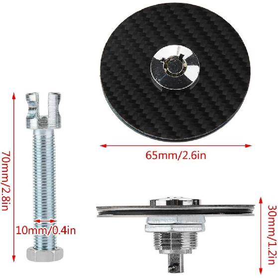 

Hood Cover Lock,Car Universal Carbon Fiber Style Engine Hood Cover Lock Key Pin Kit Quick Latch Release