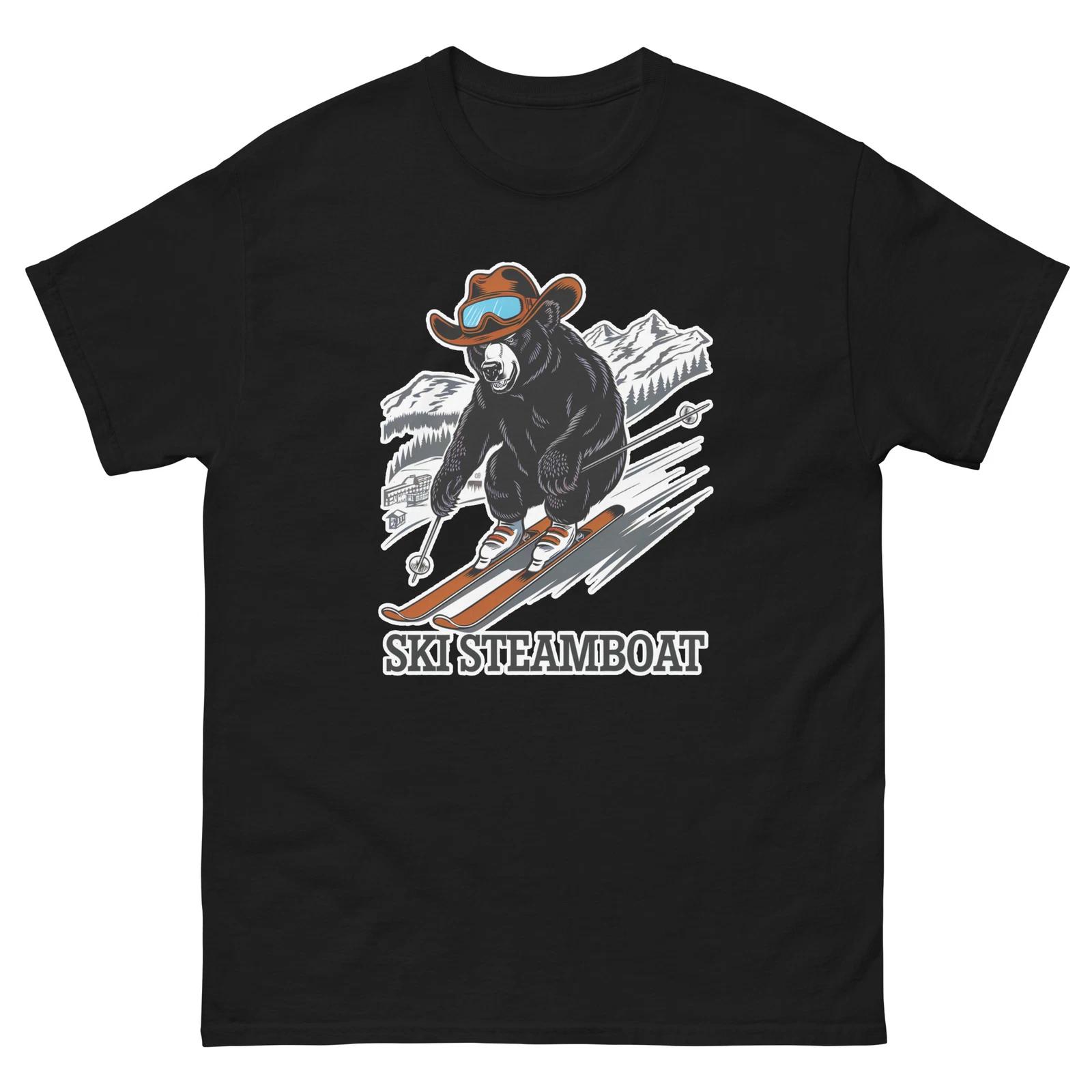 Ski Steamboat Bear Skiing Skier Animal T-Shirt 3XL
