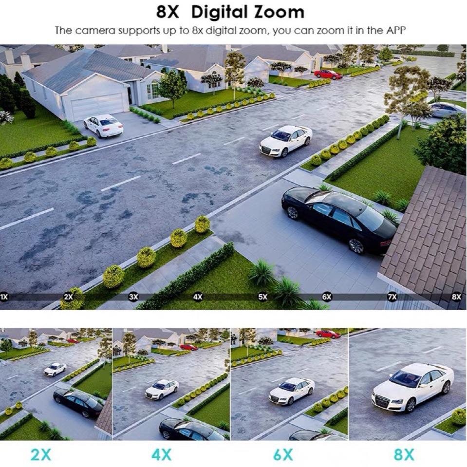 4K Dual Lens PTZ WiFi Security Camera with 8x Zoom