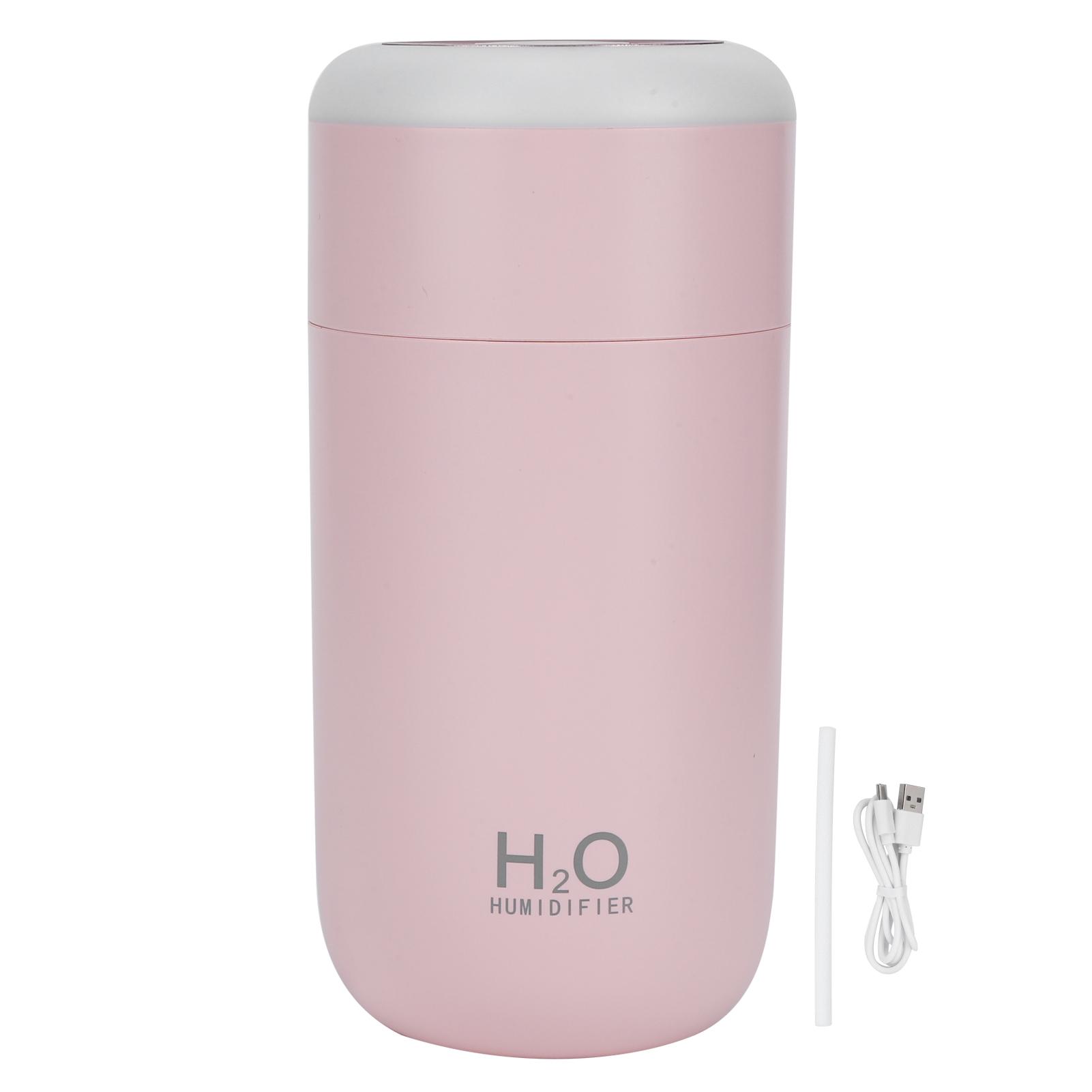 

350ml Mini Portable USB Powered Nano Humidifier Diffuser with 7 Colors Light Timing Power OffBlue розовый