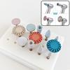 12Pcs/Box Dental Polishing Wheel Set Composite Resin Grinding Polishing Ra Rubber Resin Spiral Polishing Wheel Kit Dentist