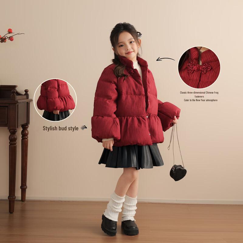 Girls' Retro Chinese Style Down Jacket