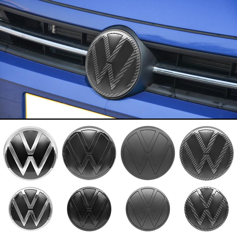 2pcs Replacement Car Front Grill/Rear Emblem Lid Covers Logo Badge Accessories For Volkswagen VW POLO 2019-2024