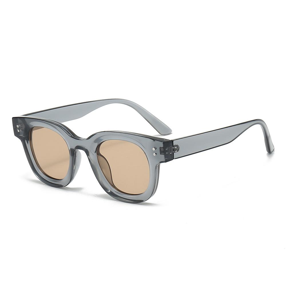 Oval Sunglasses PC Rivet Shades Anti-UV Glasses