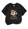 Kids Boys Girls 100% Cotton Crew Neck Short Sleeve T-Shirt, Cute Karate Capybara Dangerous Graphic Casual Tees for Children Daily Wear Active Tops