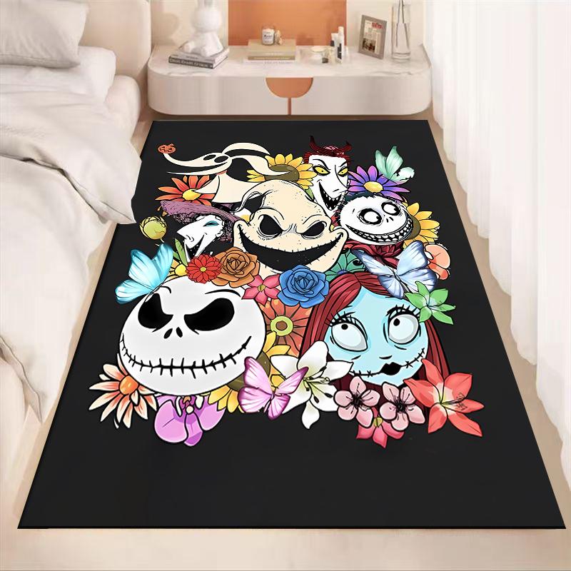 

3D HD The Nightmare Before Christmas Jack Skellington Printed Kids Room Play Floor Mat Gifts Outdoor Non-slip Carpet Holiday Rug 40x60cm