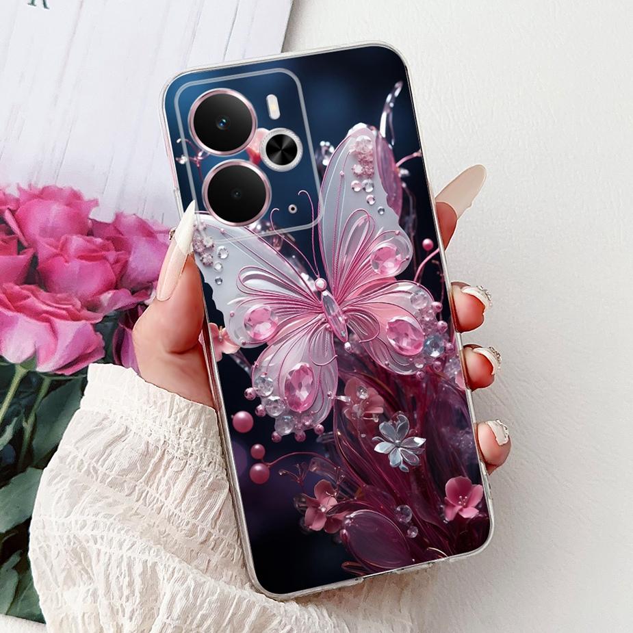 For Realme 14 5G Case RMX5075 Stylish Butterfly Painted Cover Silicone Case For Realme 14X 14 Realme14 T 14T 5G Soft Fundas Bags