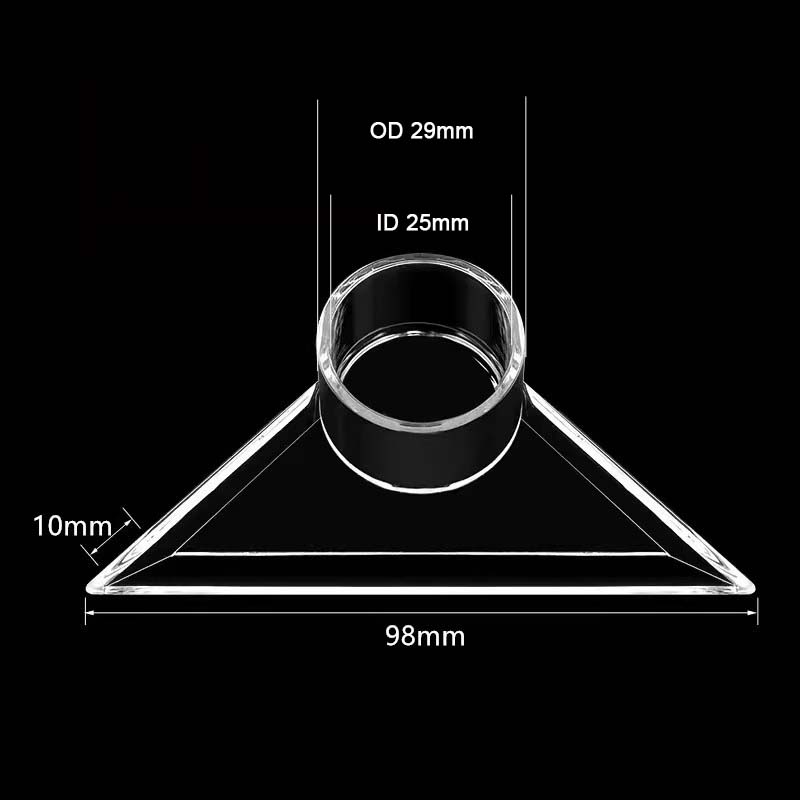 16~32mm Transparency Acrylic Triangle Nozzle Aquarium Fish Tank Pump Duckbilled Water Outlet Return Pipe Fittings DIY Connector