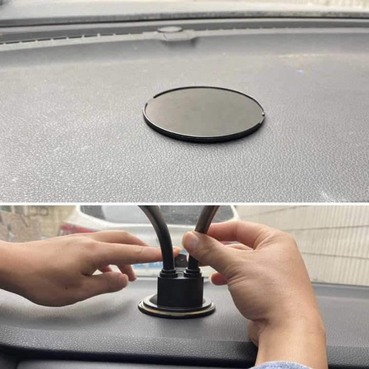 YIXINLYMY Suction Cup Base Dashboard Suction Cup Auxiliary Plate with 3M Adhesive Tape Strong Adhesive Portable Diameter 73/86mm Set of 3 (86mm)