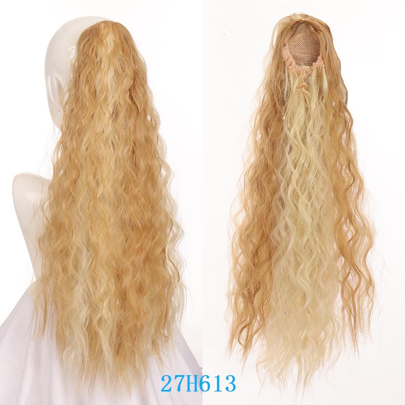 Drawstring Puff Long Kinky Afro Curly Ponytail Synthetic African American Hair Extension Ponytail Clip In Hairpiece