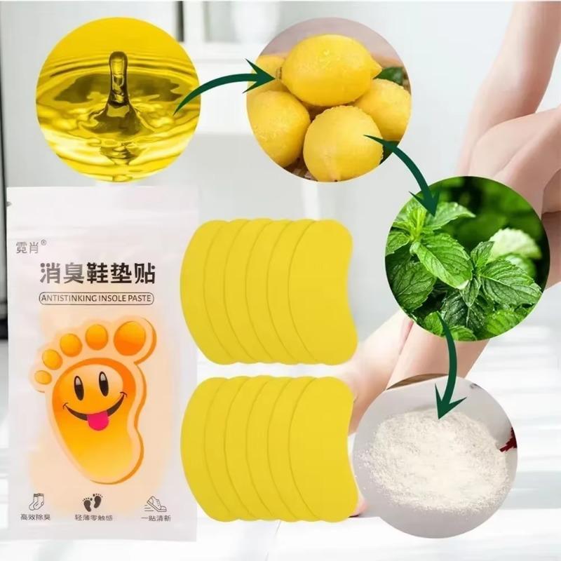 Shoes Odor Remover Deodorant Patch Lemon Flavor Foot Odor Deodorants Sneaker Smell Fresh Insole Antiperspirant Foot Care Sticker