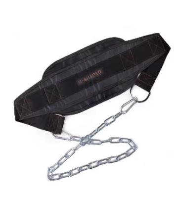 

Weight Lifting Dip Belt Neoprene Back Region Gym Belt Featuring Chain Suitable For Fitness Training Bodybuilding Pull Up Strength Training Load чёрный