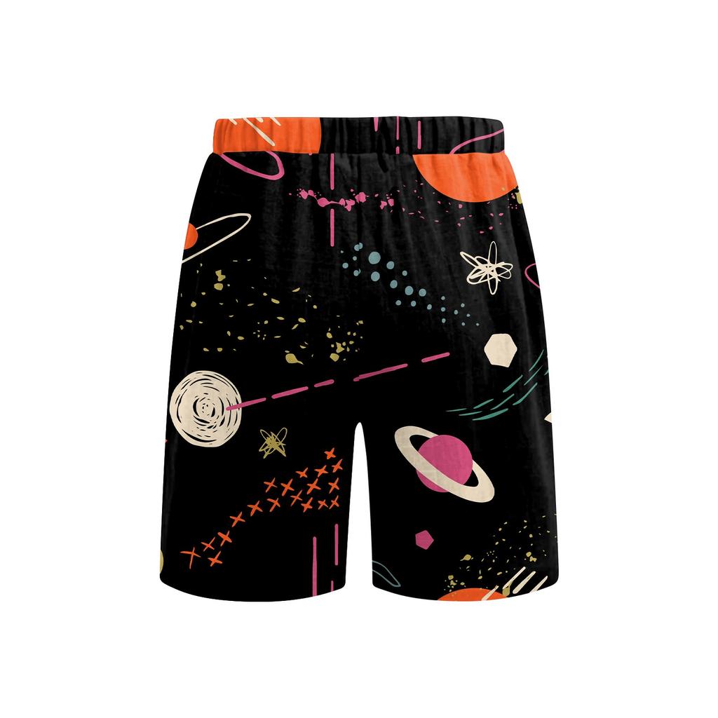 Men's Flower Shirt Hawaiian Sets Casual Button Down Short Sleeve Shirt