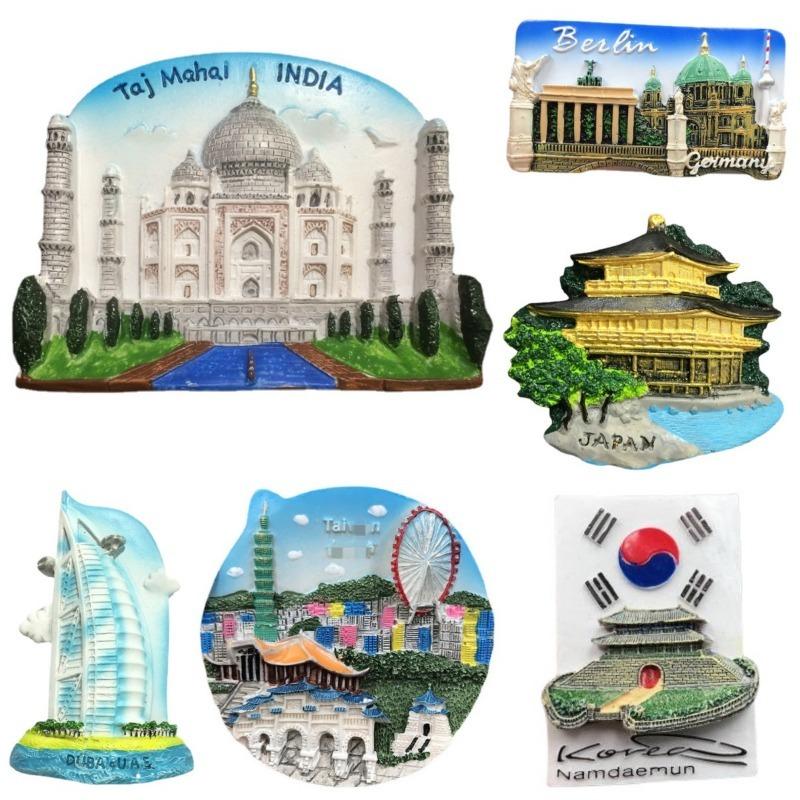 Germany Travelling Souvenirs Dubai Kuwait Fridge Stickers Japan Shanghai Korea Finland Mauritius Fridge Magnets Birthday Gifts