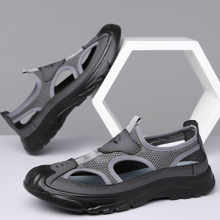 Men's Summer Cool PVC Mesh Sandals - Non-Slip Beach & Outdoor Casual Footwear