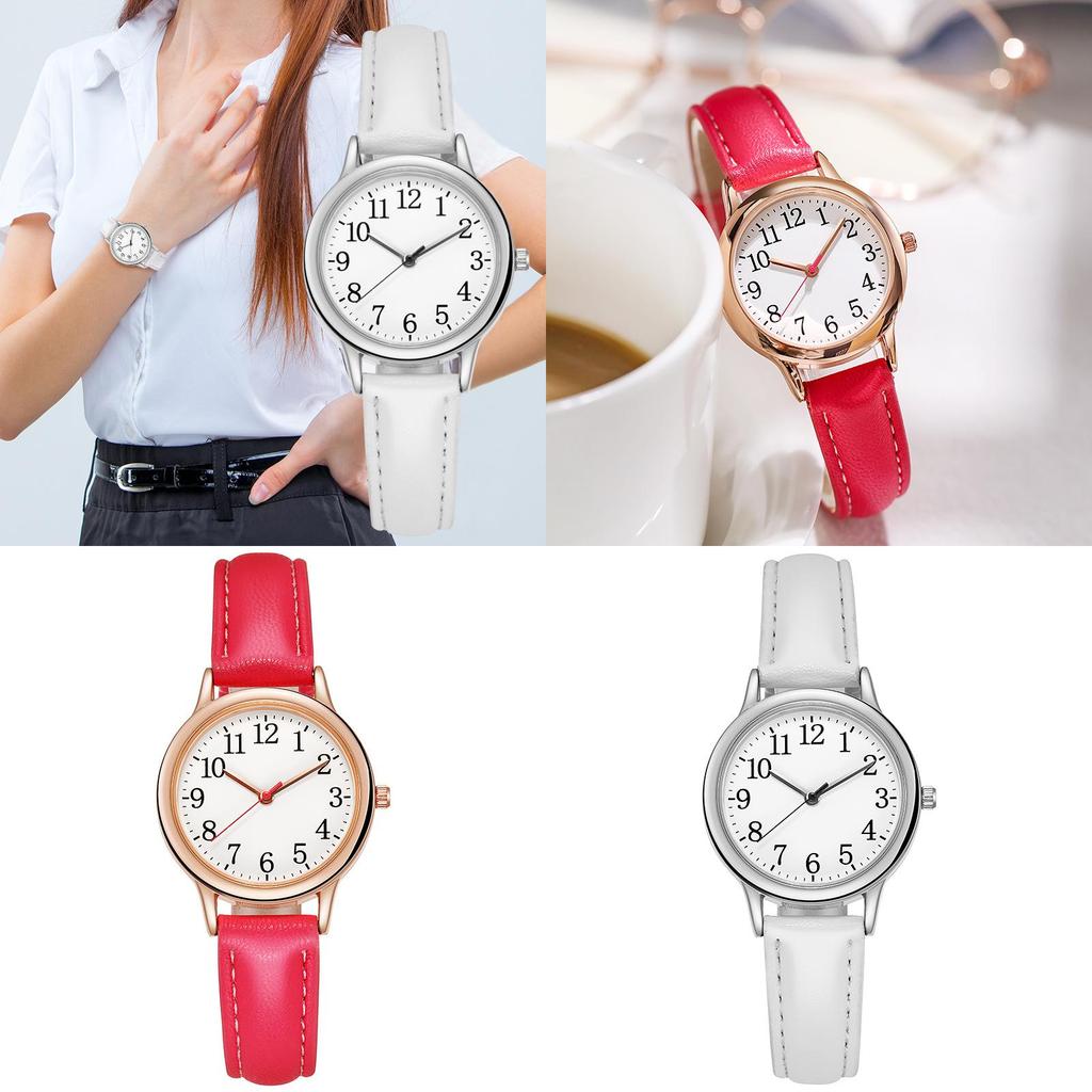 Fashionable Ladies Quartz Watch With Small Dial And Leather Strap Casual Style Waterproof Quartz Movement