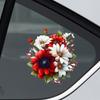 QT2442#Vibrant Multicolor Floral Glitter Car Sticker, Suitable for Laptop, Car, Truck, Van, SUV, Motorcycle, Bumper, Window