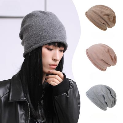 Women's Hats Autumn And Winter Rolled Rabbit Flannel Hats Men And Women Sleeping Hats Versatile Knitted Hats Warm Net Red Woolen Hats