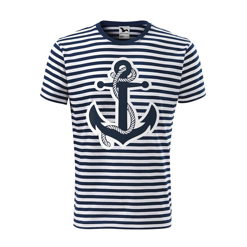 Simple Fashion Anchor Striped T Shirts for Men Summer Trendy Streetwear 3D Printed T-shirts Cool Streetwear Hip Hop Tees Tops