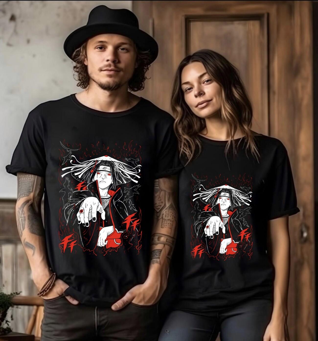 

Itachi Uchiha T-Shirt Mens Womens Tees Top Naruto Shippuden Japanese Anime Manga Style Shirt All Size 3XL