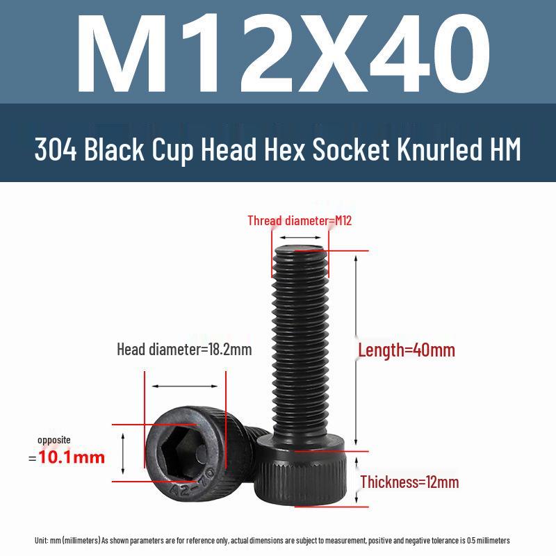 Yigu 304 Stainless Steel Hex Socket Cylindrical Head Screws: M2-M5 Bolts, M6-M12 Screws