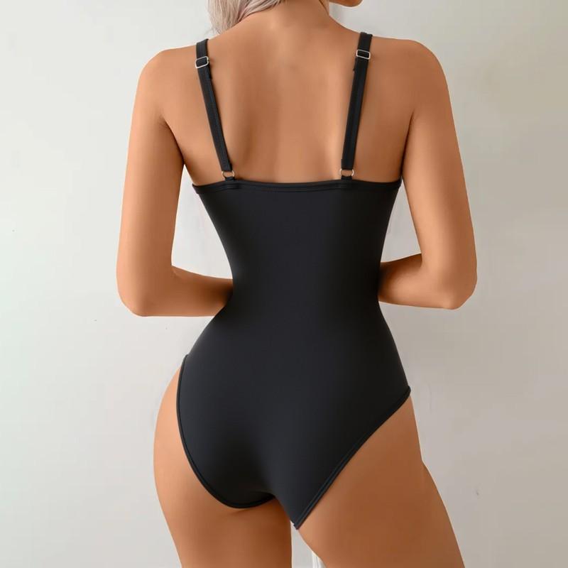 Large Size One-piece Swimsuit Women's Printed Tight Sexy