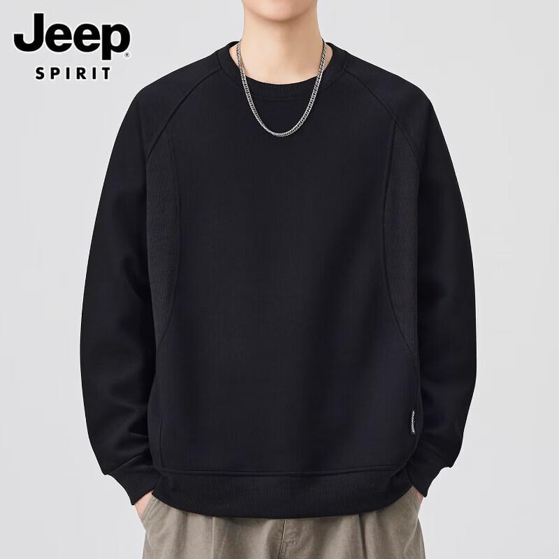 JEEP SPIRIT Men's 2026 Spring Pullover Crewneck Sweatshirt