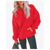 Women's Casual Pocket Hoodie Fashion Drawstring Pullover Top Sweatshirt