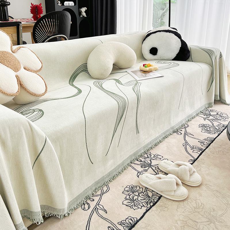 Nordic Ins Style Sofa Cover Cloth Full Cover Chenille All-season Anti-cat Scratch American Sofa Towel Cover Full Cover