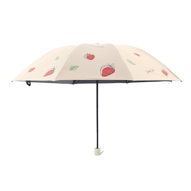 Heaven Umbrella Selection Triple Fold Sunny Umbrella 36302E Berry Good Time
